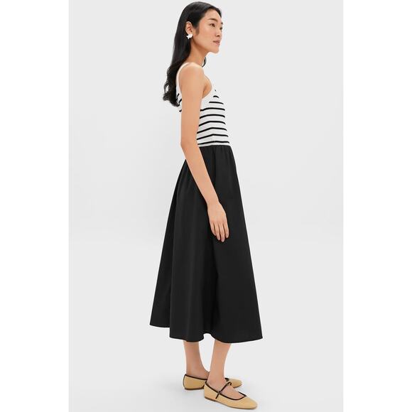 MOON RIVER Black Striped Midi Dress Size S NWT Retail $98 Tuckernuck - Picture 4 of 8